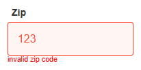 The default 'field with error' CSS